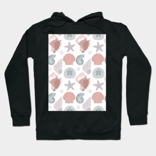 Beachy Seashell Pattern Hoodie